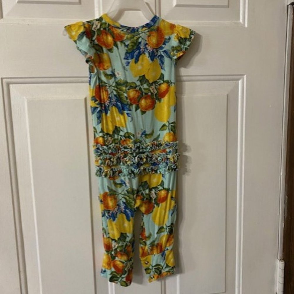 Lemons & Oranges Italian line Ruffle Cap Sleeve